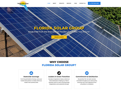 Florida Solar Group website design