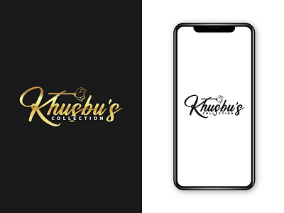 khusbu's collection logo design 3d branding technology