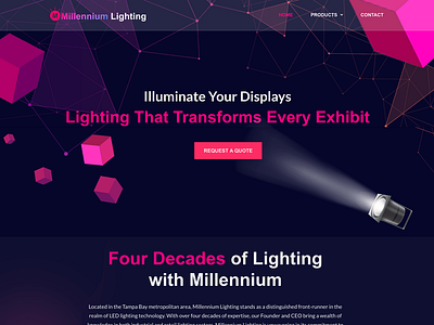 Millennium Lighting logo design website design
