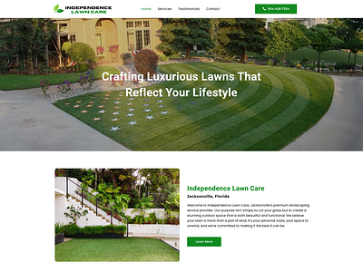 Independence Lawn Care content writing logo design website design