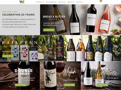 WX Brands website design