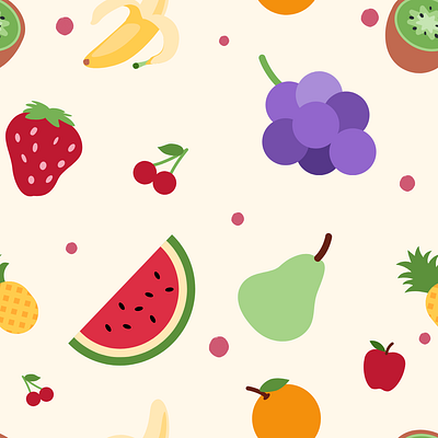 Pattern Design - Fruits branding design graphic design illustration logo pattern