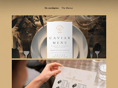 Menu Design | Gourmet House Caviar branding cardapio customer experience graphic design illustrator menu menu design menu graphic design minimalism minimalist design photoshop ui user experience ux