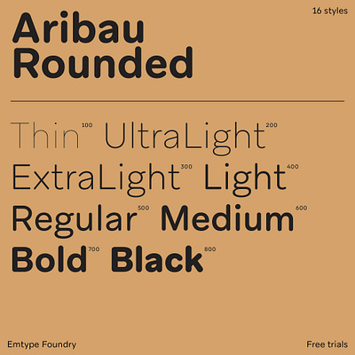 Aribau Rounded branding design font graphic design rounded sans type typography