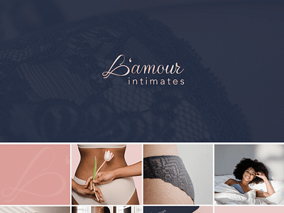 Branding Design | L'amour Intimates branding branding design graphic design illustrator lingerie logo logo design photoshop social media social media posts ui web design website website design