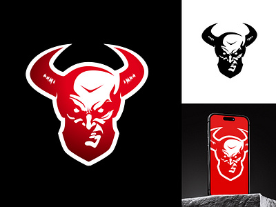 Aggressive Dark Devil Logotype brand branding character character design design graphic design illustration logo logo design logotype mascot negative space