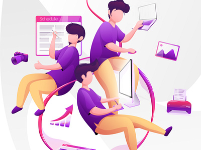 The Creative Team character graphic design illustration