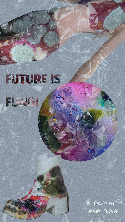 Poster FUTURE IS FUNGI design figma graphic design graphic designer poster poster design