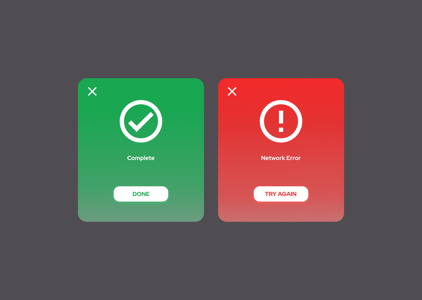 Flash Message UI design by Rie on Dribbble