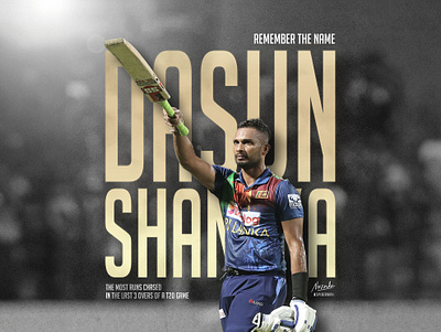 Remember the Name : Dasun Shanaka cricket graphic design social