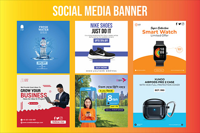 Social Media Banner adds banner branding graphic graphic design social