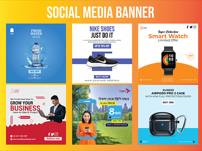 Social Media Banner adds banner branding graphic graphic design social