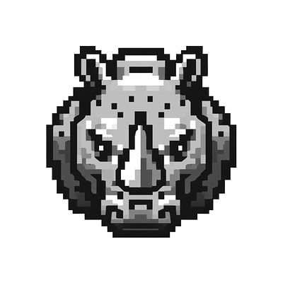 Thicc Pixel Rhino pixel pixelart rhino thicc
