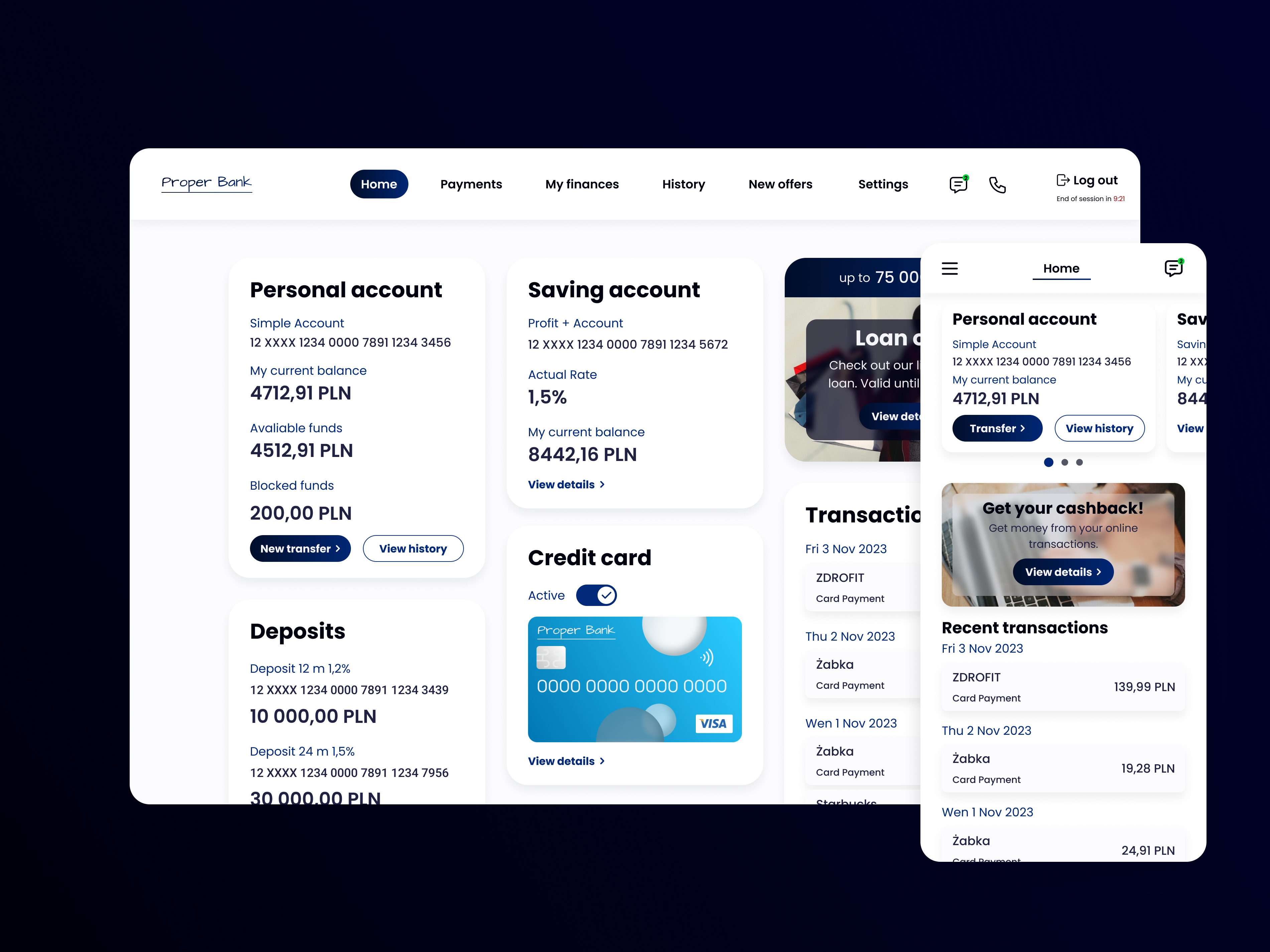 Banking app concept app design saas ui ux