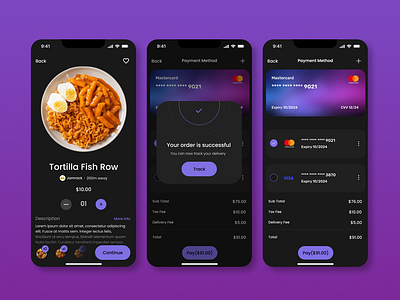 Payment UI Sneak Peek food ui screens payment screens payment ui ux restaurant payment restaurant screens restaurant ui ux