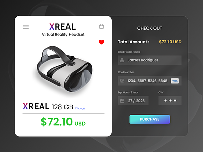 Credit Card Check Out 002 branding creditcard dailyui figma graphic design logo motion graphics today ui uidesign uiux vr
