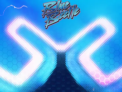 DC WB Blue Beetle abstract badge blue beetle branding dc design graphic design illustration logo movie photoshop type vector warner bros