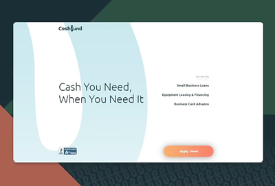 Cashfund Website development uxui website