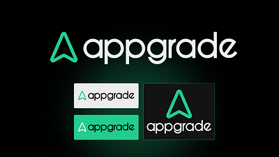 Appgrade - Logo Design app branding dark design graphic design green logo logotype
