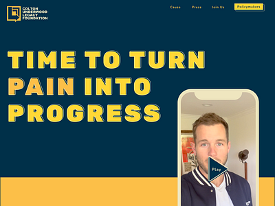 Colton Underwood Legacy Foundation Website development mental health uxui website