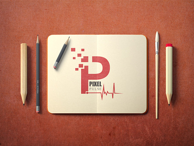 Pixel Pulse logo design brand branding design graphic design illustration logo logo style modern typography vector