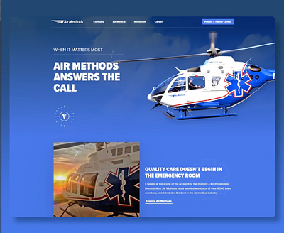 Air Methods Website development uxui website