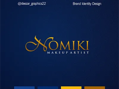 Brand visuals for Nomiki; a makeup artist branding graphic design logo