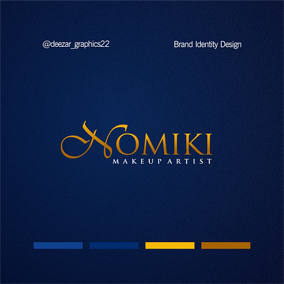 Brand visuals for Nomiki; a makeup artist branding graphic design logo