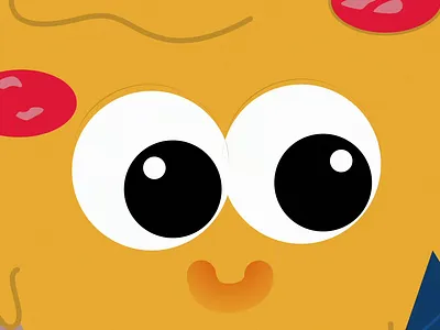 Motiontober 2023 - Jour 8: Pizza 2d animation blue character character design food loop motion design motion graphics pizza rainbow