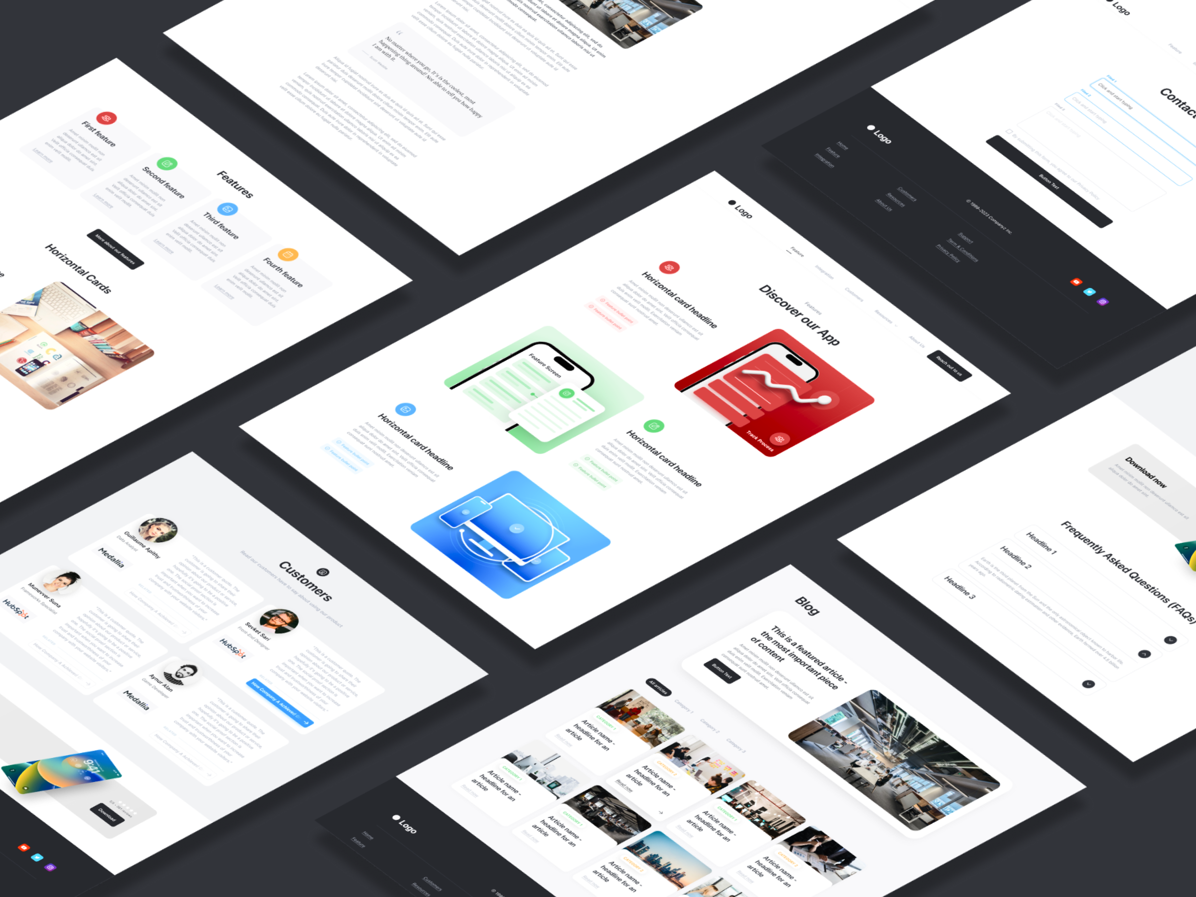 Agency Website Template agency blog business company design home page landing page template ui uxui website