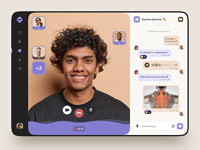 Online Medical Consultancy Website chat clinic consultation design doctor healthcare medical medicine online ui ux video call web website