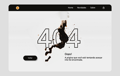 8 Daily UI - 404 Error - Coffee Shop (With HTML) 404error challenge coffee coffee shop css dailyui desafio design error figma front end html shop site ui ui desing uxui web