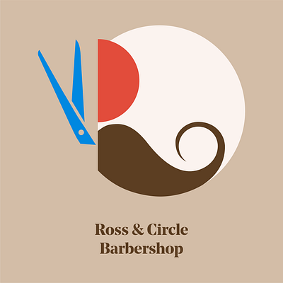 Logo Design - Ross & Circles Barbershop. branding graphic design logo