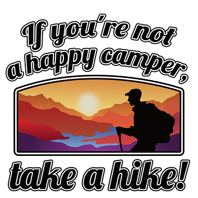 Happy Camper T-Shirt Design graphic design vector