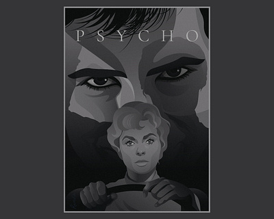 Psycho 60s alfredhitchcock alternative movie poster anthony perkins bates motel black and white detective film graphic design hitchcock horror movie norman bates portrait poster posterart psycho psychological spookyseason thriller