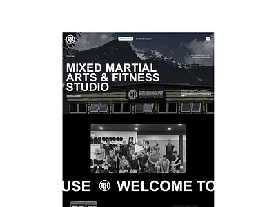 Roundhouse MMA Gym animation dark ui graphic design landing page logo ui webdesign webflow website