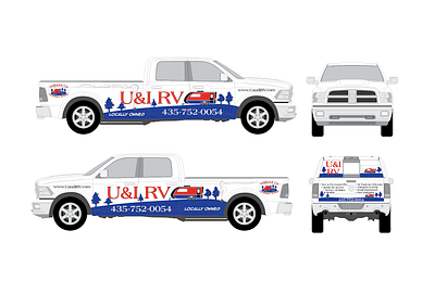 U&I RV Truck Graphics logo vector vehicle graphics