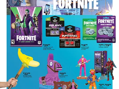 GS Holiday Fortnite graphic design layout print