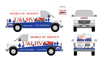 U&I Van Graphics branding logo vector vehicle graphics