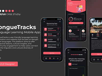 TongueTracks case study figma product design ui uiux design