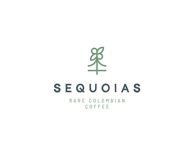 Sequoias - Rare Colombian Coffee brand branding coffee coffee brand colombia logo logo design minimal nature plant vector