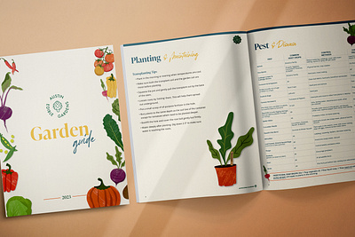 Austin Edible Garden design food garden graphic design guide illustration planting vegetables