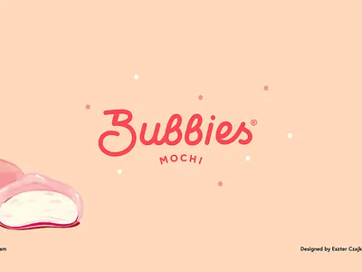 Bubbies Mochi Ice Cream Logo brand branding bubbies food handlettering ice cream lettering logo logodesign logotype mochi typography