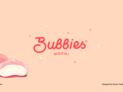 Bubbies Mochi Ice Cream Logo brand branding bubbies food handlettering ice cream lettering logo logodesign logotype mochi typography