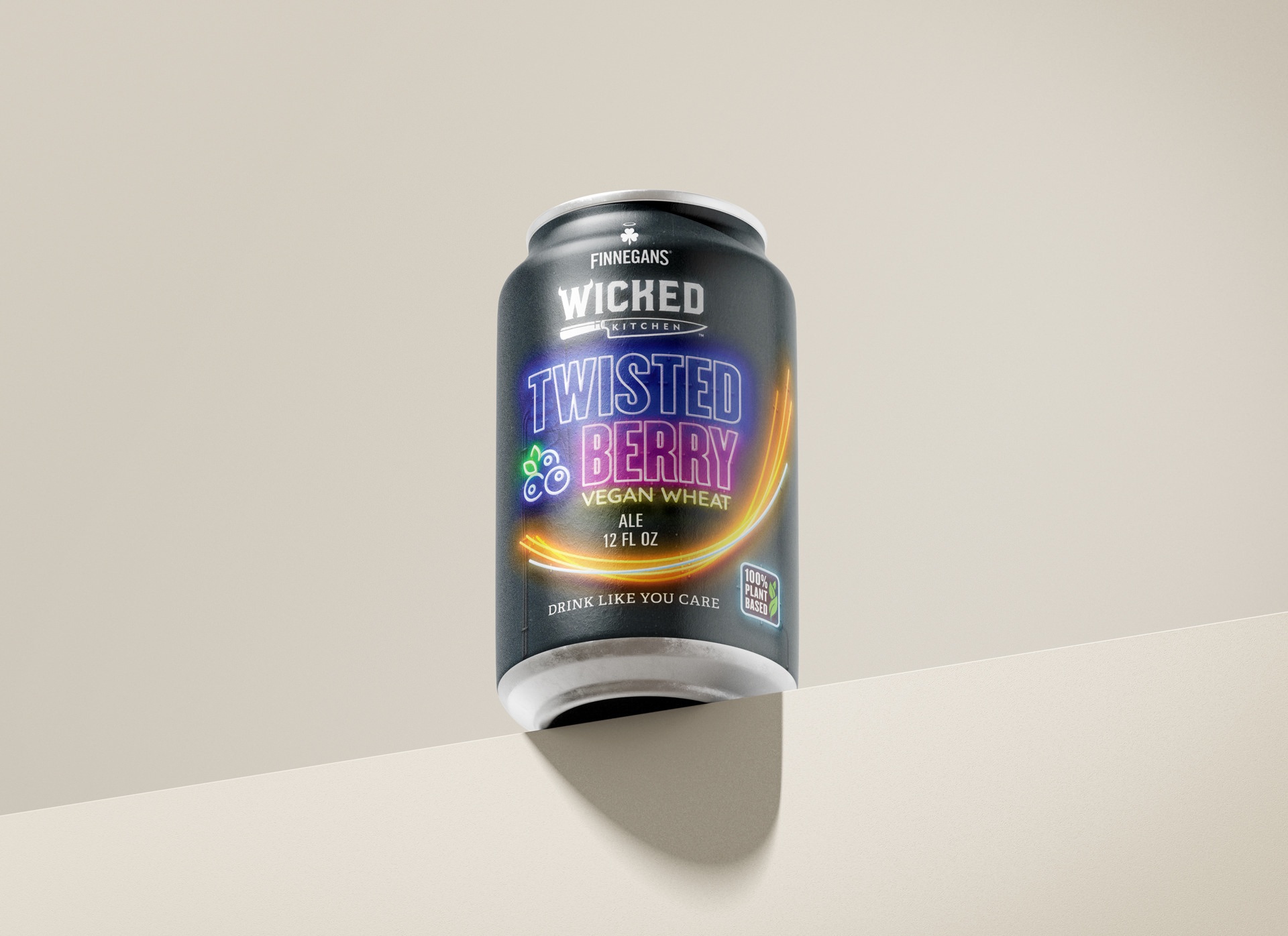 Wicked Kitchen Twisted Berry ale beer berry branding cpg design graphic design illustration neon wheat