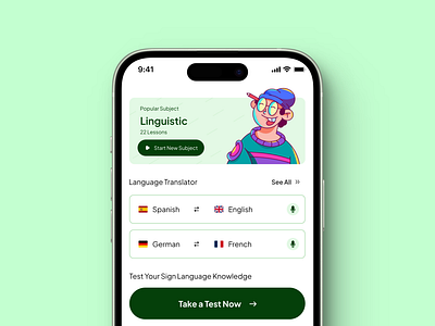 Language Translator App dashboard dashboard ui design graphic design ui ux website