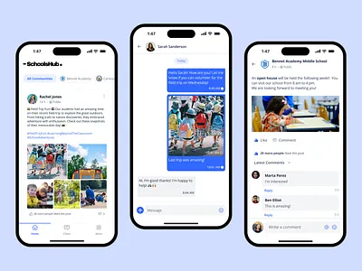 SchoolsHub: The School-Family Network card chat education messages mobile network post schools social media
