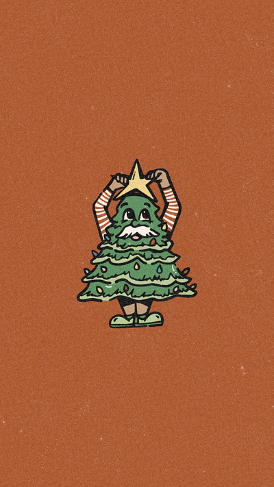 Christmas Tree Mascot Illustration brand design branding christmas christmas illustration illustration
