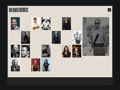 Ben Baker Portfolio design interactive ui ux web design website