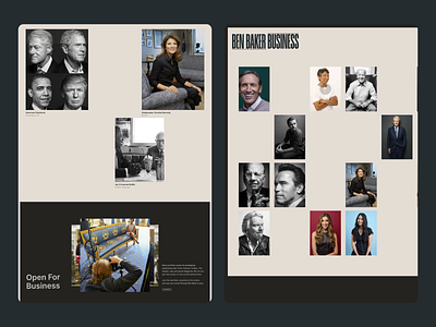 Ben Baker Business Site concept design ux web design webfow website